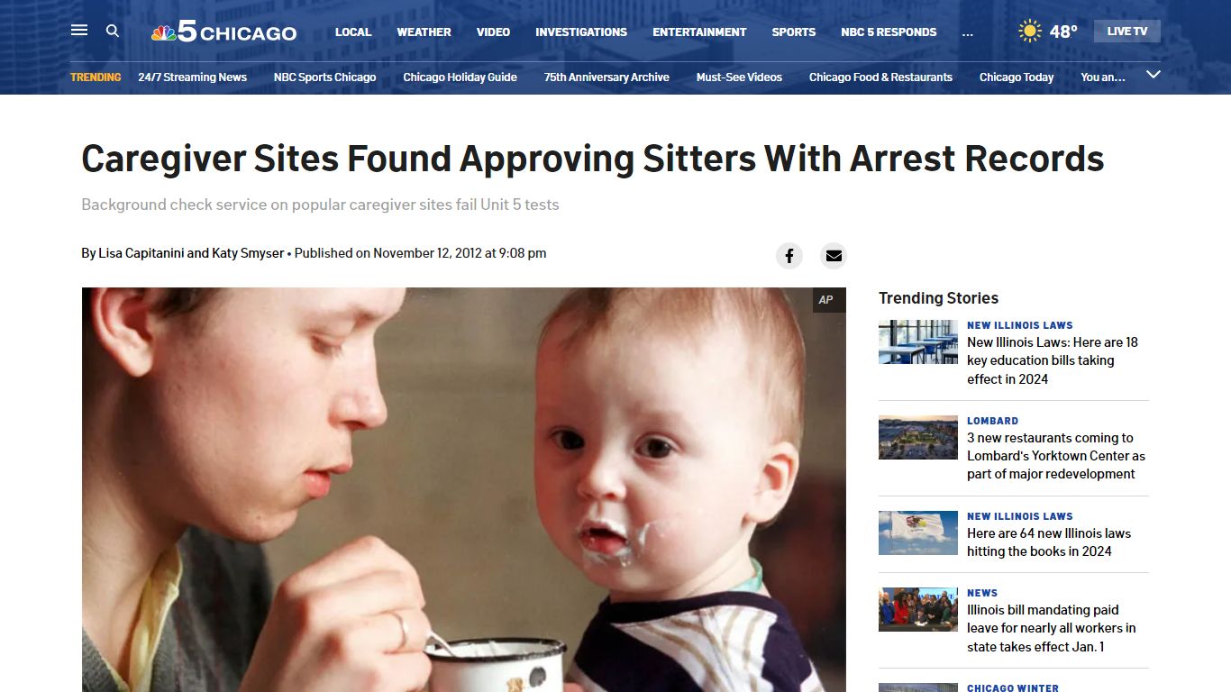 Caregiver Sites Found Approving Sitters With Arrest Records
